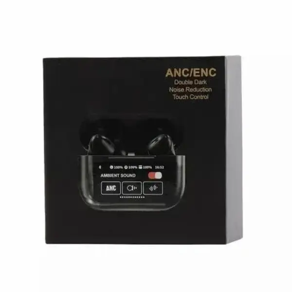 A9 Pro ANC/ENC Double Dark Noise Reduction Touch Control Wireless Earbuds With Smart Display
